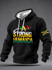 Men's Hurricane Melissa Jamaica Stronger Than The Storm Checkered Hoodie