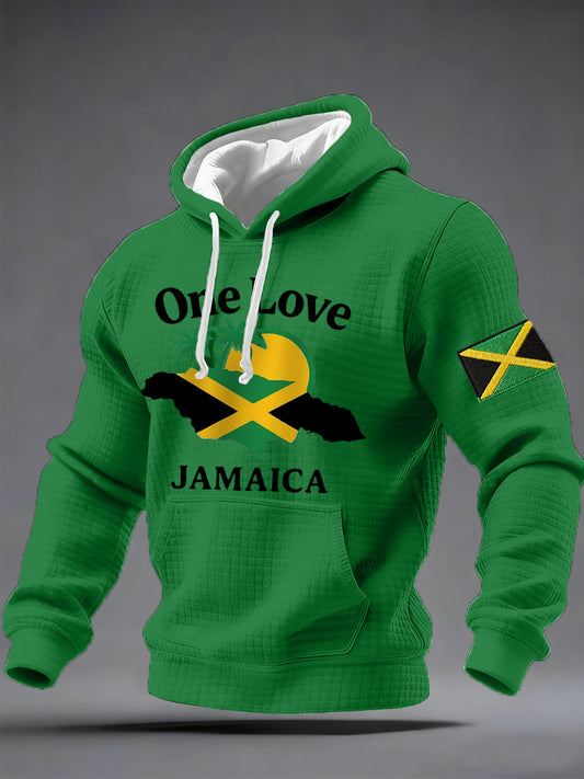 Men's One Love Jamaica Checkered Hoodie