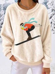 Women's Skiing Downhill Fleece Sweatshirts