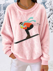 Women's Skiing Downhill Fleece Sweatshirts
