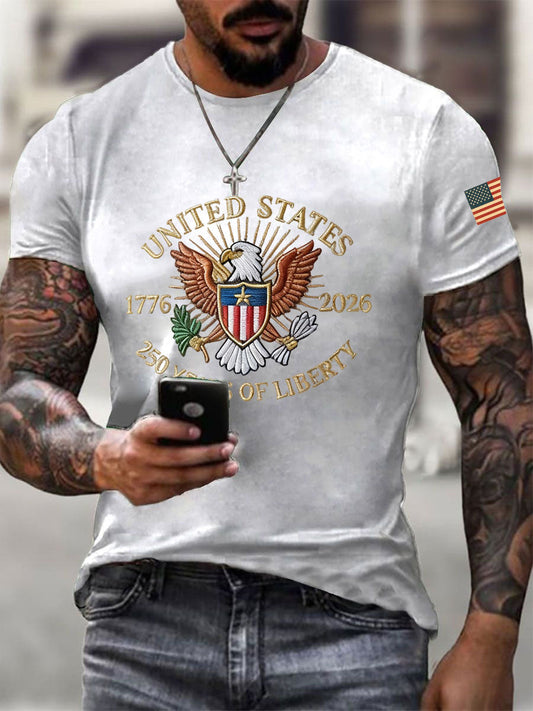 Men's America 250 Printed Casual T-Shirt