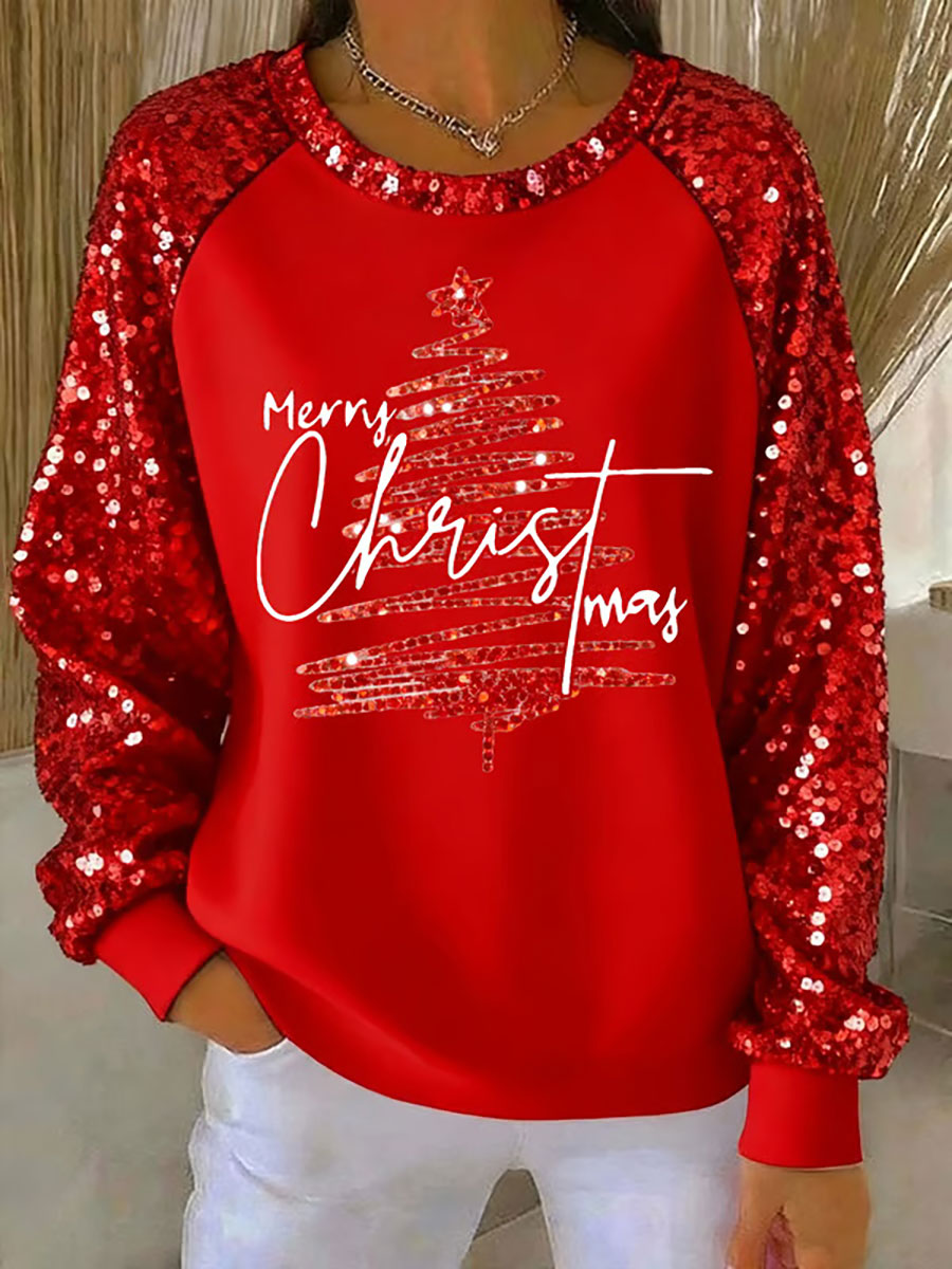 Women's Christmas Print Casual Sweatshirt