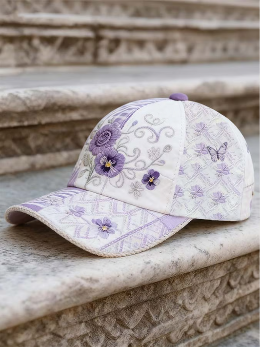 Women's Retro Bohemian Floral Print Casual Hat