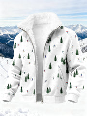 Men's Ski Art Print Cardigan