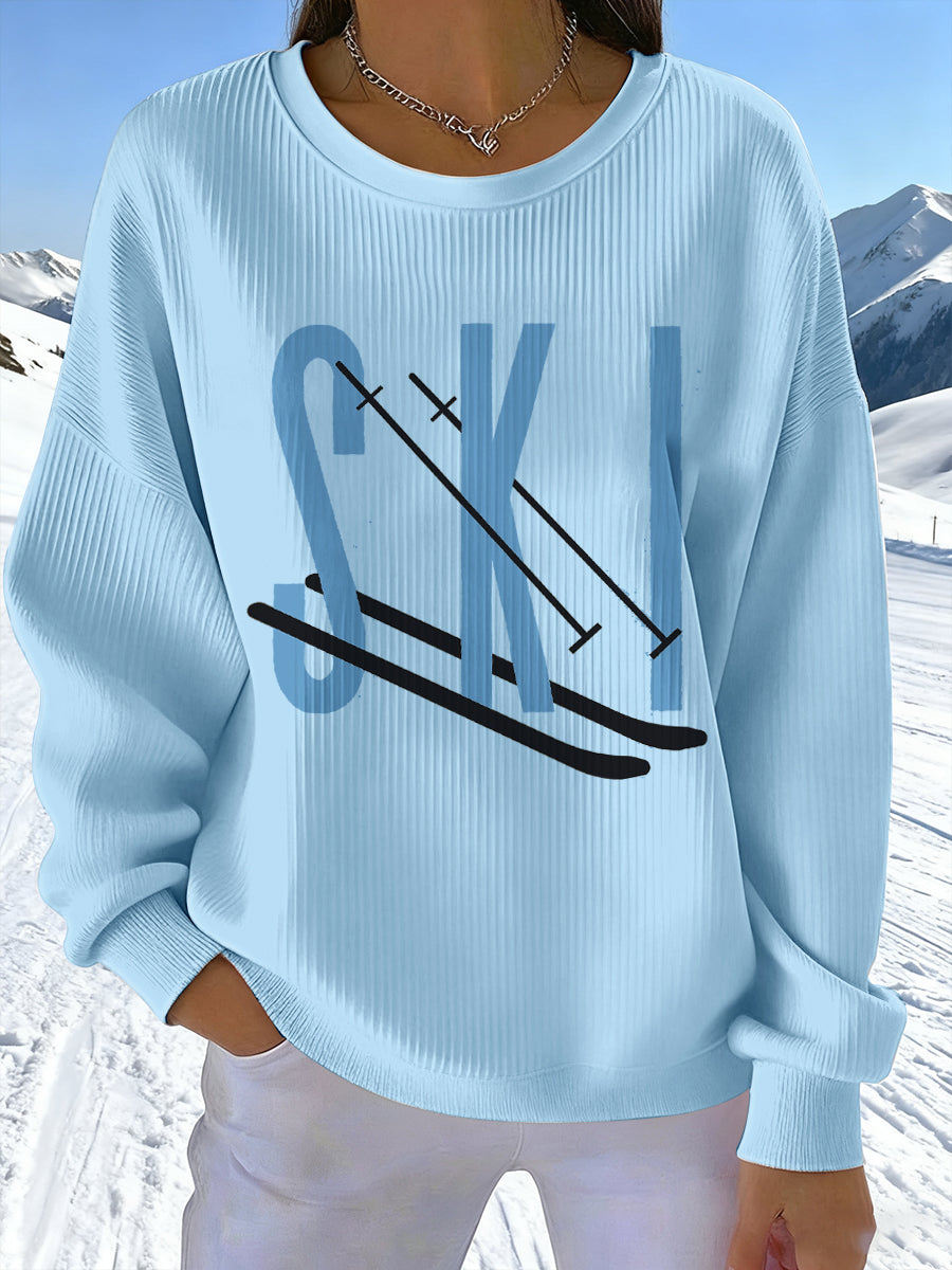 Women's Ski Print Sweatshirt