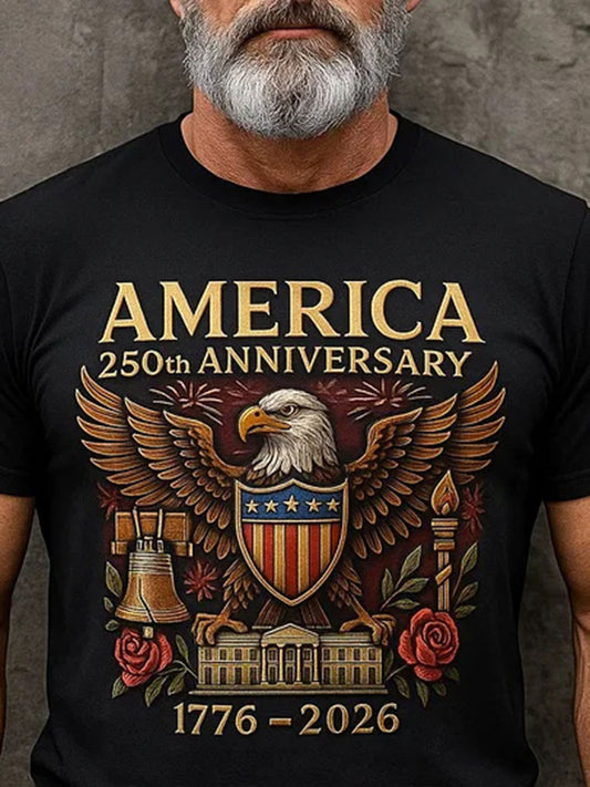 Men's America 250 Printed Casual T-Shirt