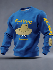 Men's Todd Snider square cotton grid Crew Neck Sweatshirt
