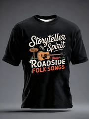 Men's Todd Snider Inspired Folk Music Art  Acoustic Storyteller Americana Illustration Classic short sleeves t-shirt
