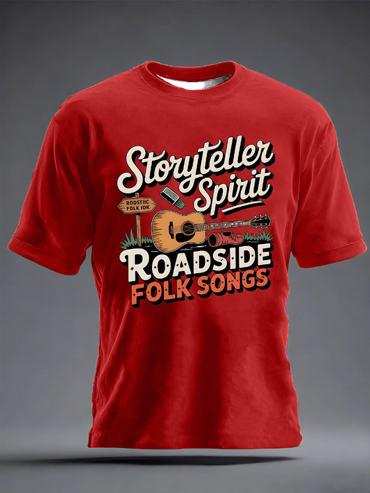 Men's Todd Snider Inspired Folk Music Art  Acoustic Storyteller Americana Illustration Classic short sleeves t-shirt