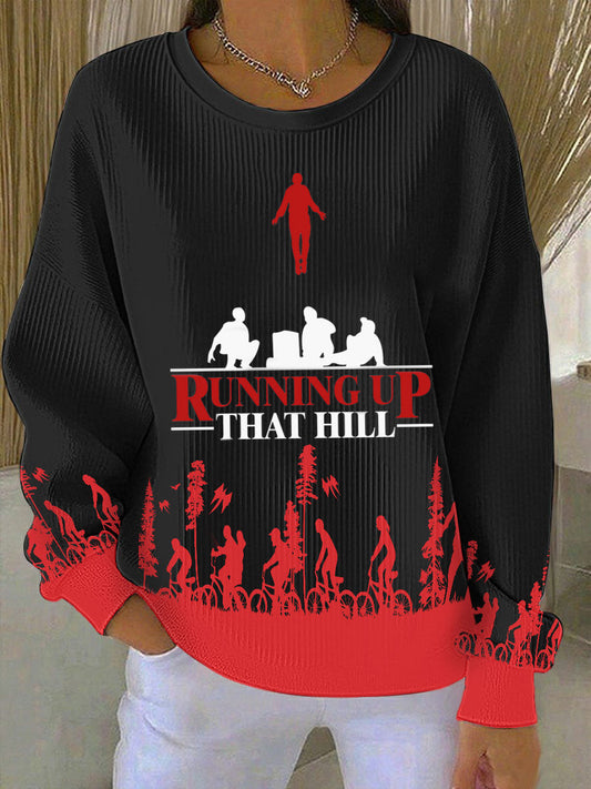 Women's Stranger Things Running Up That Hill Printed Sweatshirt