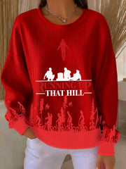 Women's Stranger Things Running Up That Hill Printed Sweatshirt