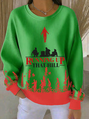 Women's Stranger Things Running Up That Hill Printed Sweatshirt