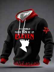 Men's In A World Full Of Ios Be Sn Eleven Checkered Cotton Hoodie