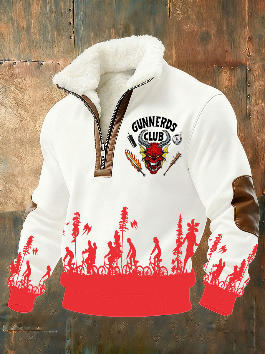 Men's Stranger Things Hellfire Hawkins Club Printed Sweatshirt