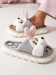 Women's Comfortable Big-Tooth Bunny Home Slippers