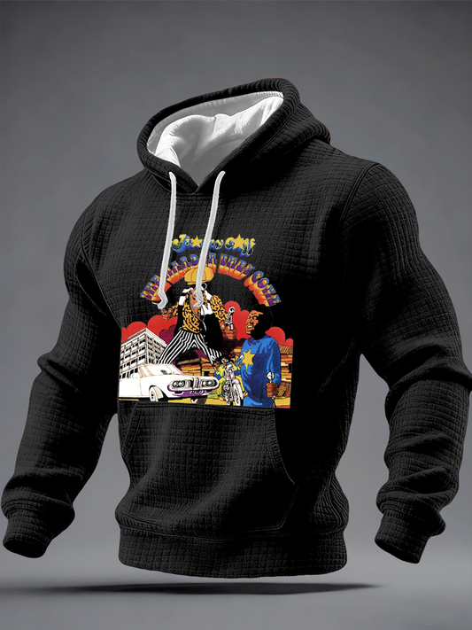 Men's The Legendary Jimmy Cliff  Checkered Cotton Hoodie