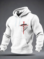 Men's Verbum Panis Factum Est Checkered Cotton Hoodie