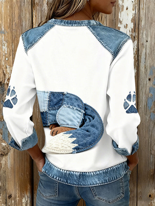 Women's Fox Print Sweatshirts