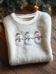 Women's Christmas Art Printed Flannel Sweatshirt