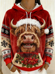 Women's Highland Cow Art Print Casual Top