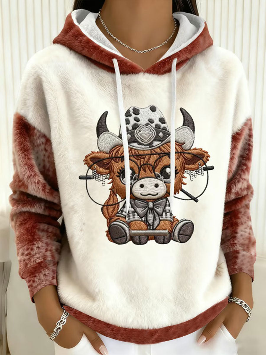 Women's Highland Cow Art Print Casual Top