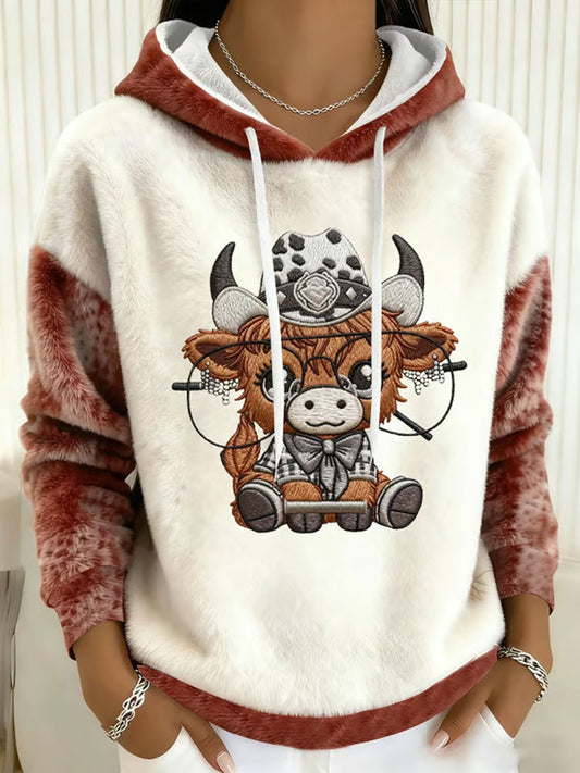 Women's Highland Cow Art Print Casual Top