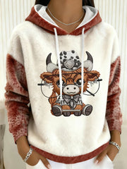 Women's Highland Cow Art Print Casual Top