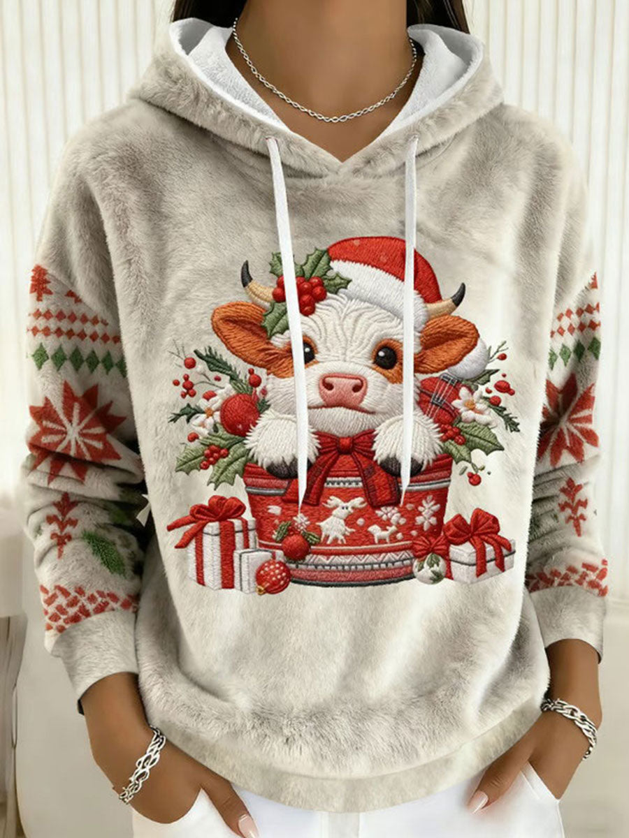 Women's Highland Cow Art Print Casual Top